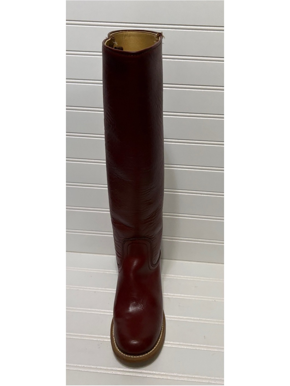 FRYE Red Leather Vintage Black Label Campus Boots Made in USA Womens Size 6 B - Picture 7 of 12